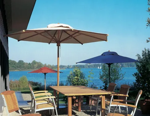 Holz-Sonnenschirm FISCHER �WOODLINE� Stockschirm � 300 cm rund Parasol